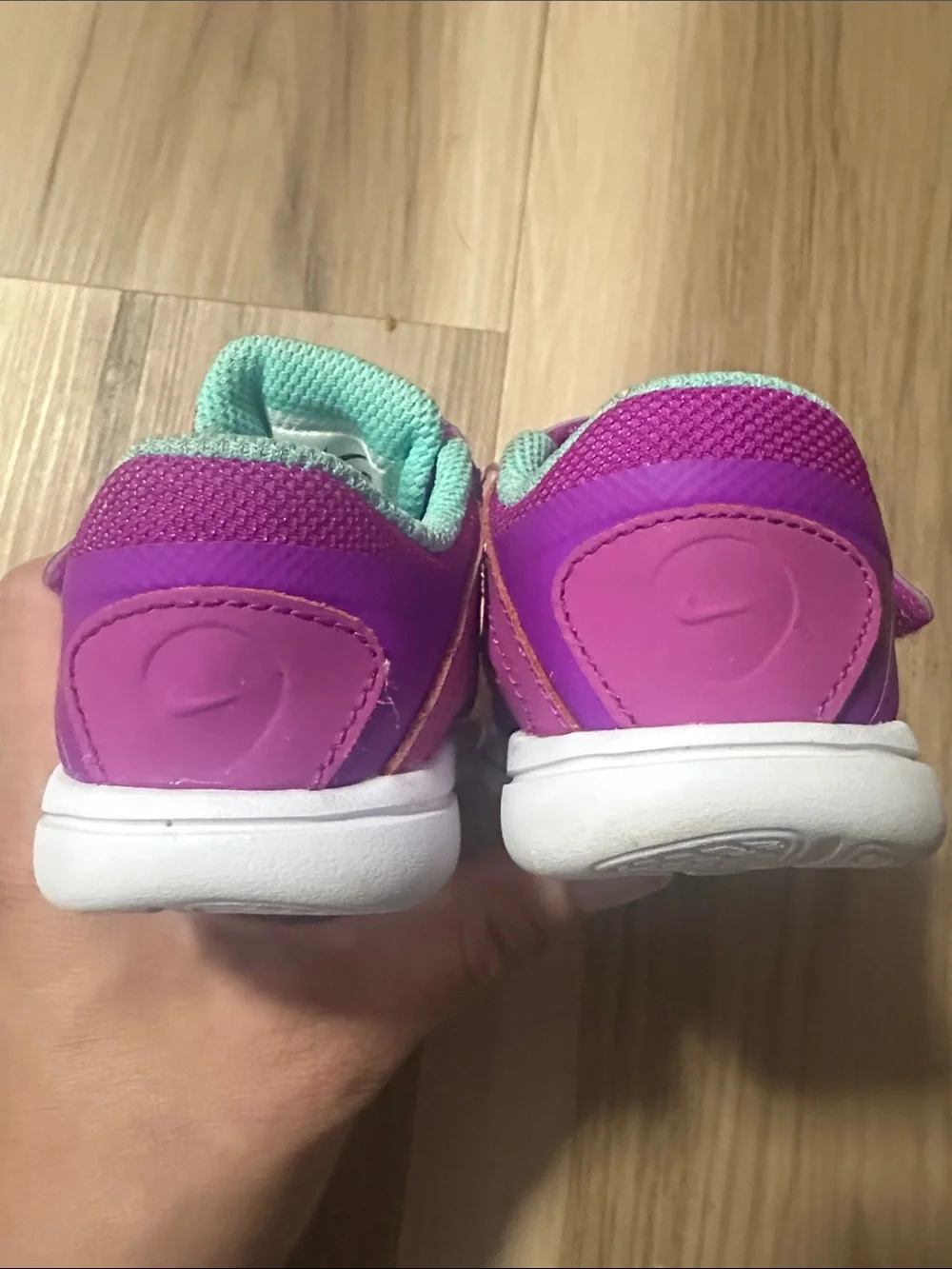 Nike Kids Pink and Teal Lightweight Sneakers